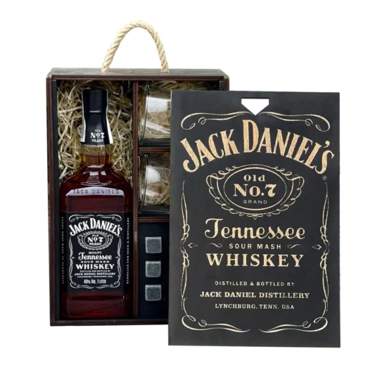 Whisky Box aus Holz "Jack Daniel's" Geschenk für Männer